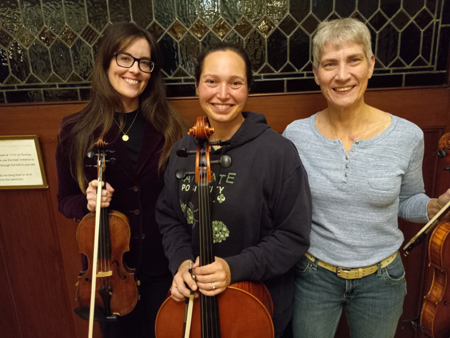 Soloists LtoR Louise Jones, Susan Sharp, Carla Stein