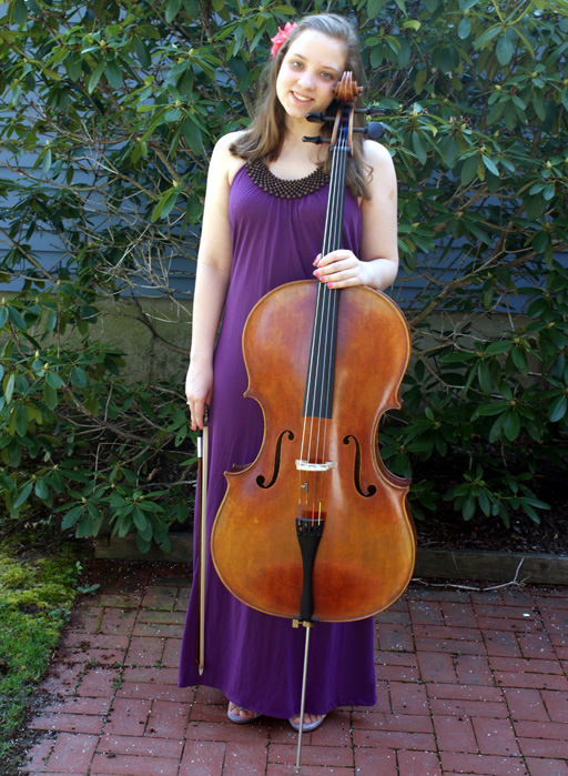 Taylor Bronson, soloist on Vivaldi's <i>Concerto in G Major for Cello, Strings, and Continuo</i> - 3rd mvt., MVSO Spring Concert June 9, 2012.